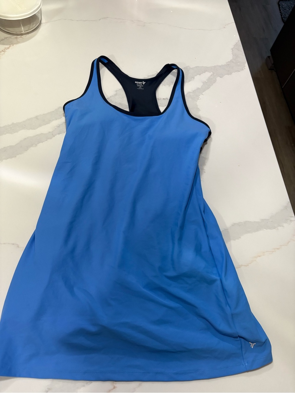 Blue Racerback Tank Dress